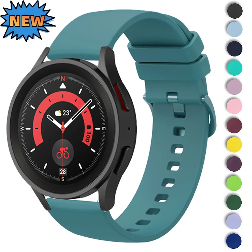 22mm 20mm Silikonarmband für Samsung Galaxy Watch 7/6/5/4/3 Gear S3 Amazfit GTR4/GTS Armband Armband Huawei Watch 5 GT5 Gürtel Image
