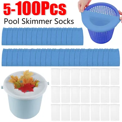100-5PCS Pool Skimmer Socken Elastische Nylon Mesh Schwimmbad Filter Socken Korb Skimmer Pool Filter Schutt Blätter Lagerung socken