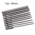 50-75-100mm hollow plum blossom allungato s2 batch testa esagonale gambo cacciavite bit set di cacciaviti