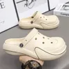 Weiße klobige Plateau-Clogs-Schuhe für Damen, dicker Boden, rutschfeste Strandsandalen, Damen-Sommermode, Keile, EVA-Sandalen, Hausschuhe