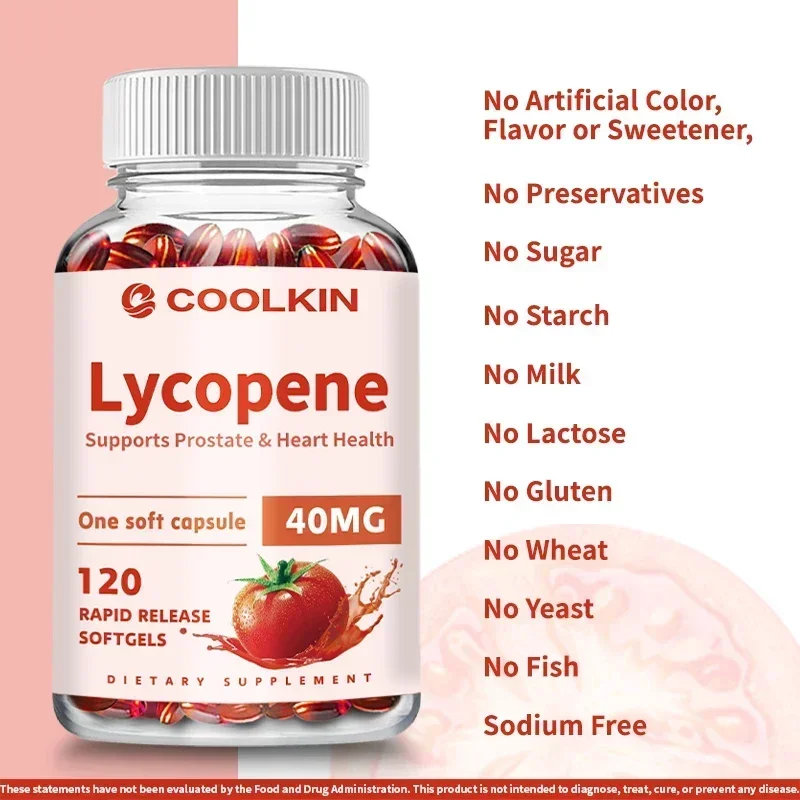 Lycopene 40mg - for Men Prostate, Prostate and Heart Health Support Enhance Immunity, Urinary Tract Health, ProstatitisCapsule