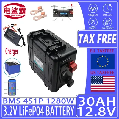 12.8 V 30AH-150AH 1280W 12V BMS 4S1P 6000+cycle multifunctional portable battery suitable for RV camping