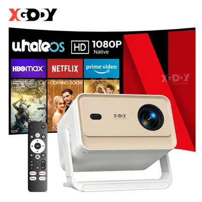 XGODY N6 PRO 4K 32 GB HD Projector 700ANSI Dual WiFi6 BT5.0 Portable Cinema Native 1080P for Outdoor Movie Home Theater