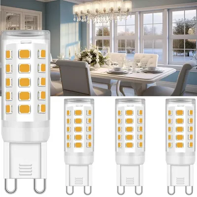 3/8 pack G9 LED Bulbs 3W White/Warm White No-Flicker LED Lamp 33W Halogen Bulb Equivalent Chandelier Pendant Corn Light Bulbs