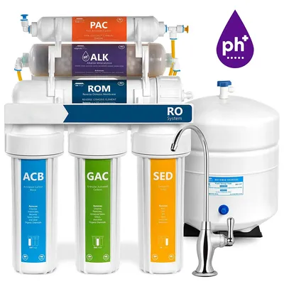 RO Water Filtration System 7 Stage Household Reverse Water Filter with Faucet and Tank – Under Sink Water Filter