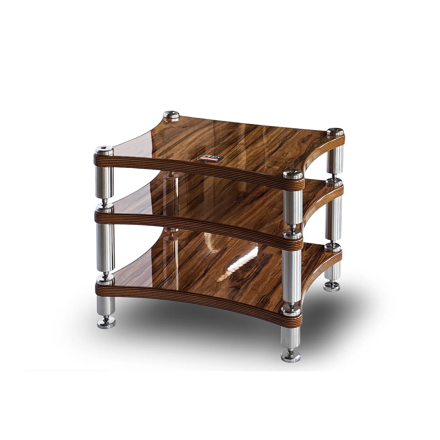 HIFI Audio Speaker Amplifier Cabinet DAC Frame Rack Stainless Steel Column Wood​​ Equipment Shock Absorber Tripod Shelf Foot