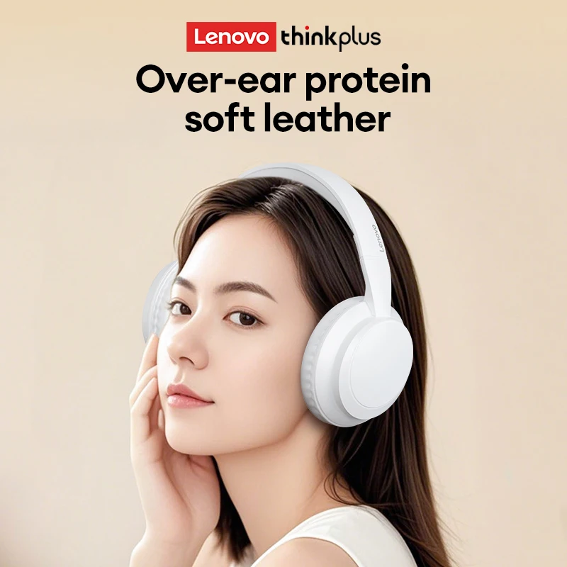 Lenovo TH11 Cuffie over-ear Bluetooth 5.4 Cuffie stereo HI-FI con cancellazione del rumore Auricolari da gioco cablati wireless Comodi