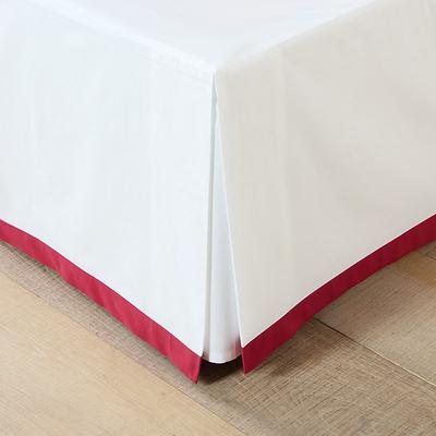 Suzanne Kasler Positano Bedskirt - Antique Red, Queen - Ballard Designs