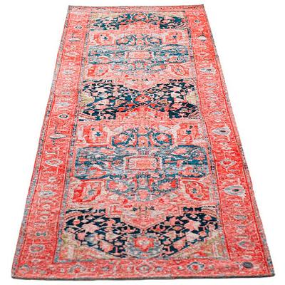Teppich TOM TAILOR HOME "Funky Orient Heriz", bunt (multi), B:75cm H:5mm L:290cm, Baumwolle, Kunstfaser, Teppiche, Kurzflor, Orient-Optik, Vintage Design, mit Bordüre, auch als Läufer Image