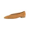 Ballerina PAUL GREEN "Paul Green Ballerinas Nubukleder/Textil", Damen, Gr. 35,5, braun, Nubukleder, Textil, casual, Schuhe