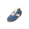 Sneaker MARC O'POLO "aus softem Veloursleder", Damen, Gr. 41, schwarz cloudless blau, weiß, Obermaterial: 80% Leder, 20% Polyurethan, Schuhe