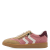 Plateausneaker MARCO TOZZI, Damen, Gr. 41, rosa (rosé kombiniert), Textil, Lederimitat, kontrastfarbene Details, sportlich, Schuhe, Freizeitschuh, Halbschuh, Schnürschuh mit Kontrastbesätzen