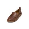 Loafer MARC O'POLO "mit elastischer Fersenkante", Damen, Gr. 38, braun (cognac), Obermaterial: 100% Leder (Schaf), unifarben, Schuhe