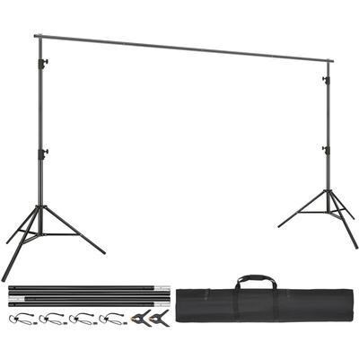 Mophorn - 12 x 10 ft Heavy Duty Hintergrundständer, verstellbares Fotostützsystem mit 6 Klemmen und Image