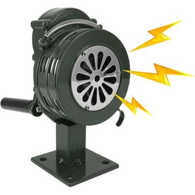Handkurbelsirene aus Metall, 110 dB lauter Alarm, Tornado-Sirene, kompakte Luftschutzsirene mit Image