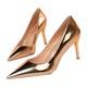 Pumps Women's Pointed High Heels Women's Glitter Silver Dress Shoes Stiletto Evening Shoes Bridal Wedding Shoes Stiletto Heel Shoes Slip-On Single Shoes Elegant Party Shoes, khaki, 9 UK