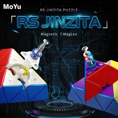 MOYU RS Pyraminx Magnetischer Magic Speed Cube Moyu RS M Maglev Professionelles Zappelspielzeug RS M Pyramidenwürfel Cubo Magico Puzzle Image