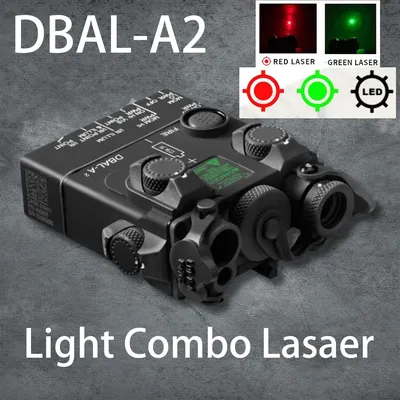 DBAL A2 Red Green Laser Sight Combo Light Tactical Flashlight Nylon Scout Light Gun 20mm Picatinny Rail