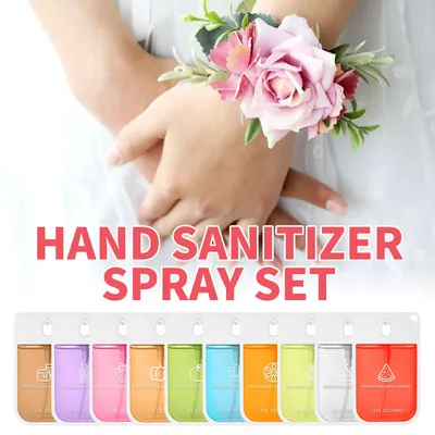 45ML Mini Hand Sanitizer Spray Portable Refillable Hydrating Hand Sanitizer Spray Mild Rinse Free Fragrance Travel Cosmetics