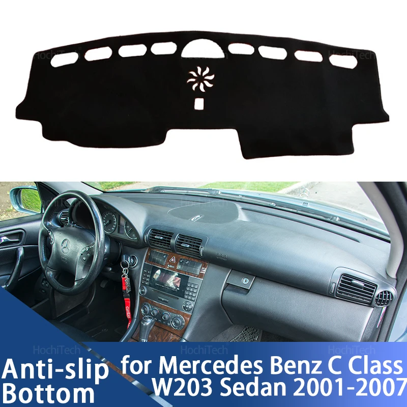Anti-Slip Matte Dashboard Abdeckung Pad Sonnenschirm Dashmat Teppich Auto Zubehör Für Mercedes Benz C Klasse W203 Limousine 2001-2007 Image