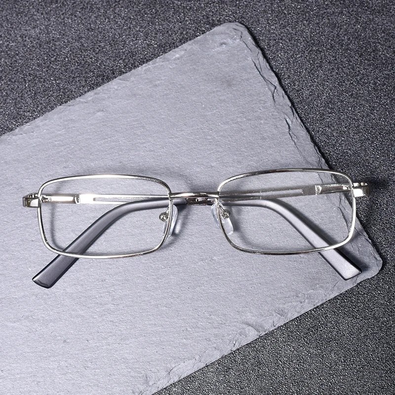 Klassische Lesebrille Metall Rahmen Männer Anti Blau Licht Business Presbyopie Brille Optische Brillen Vision Care +75 + 100 + 150 Image