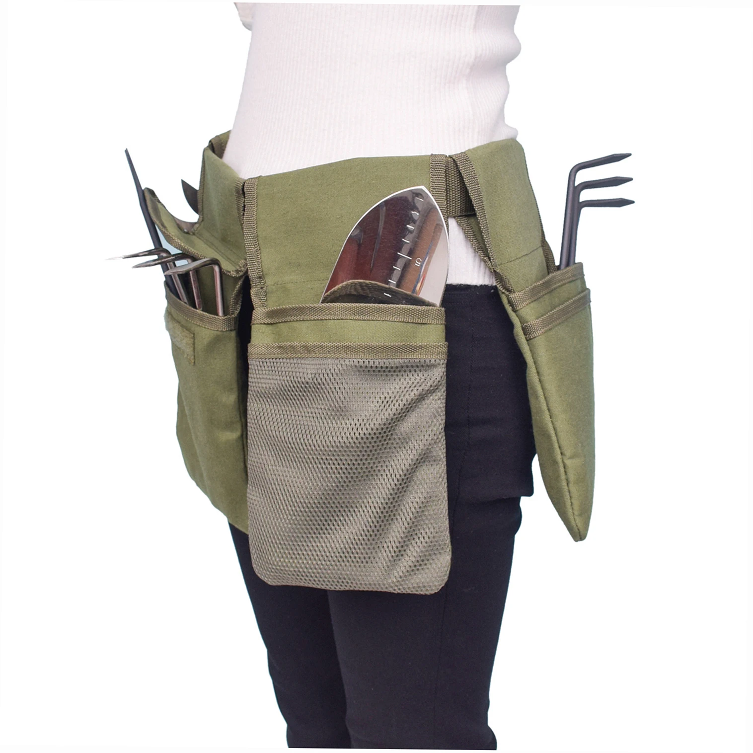 Ceinture à outils de jardin en toile, tablier à outils avec poches, kit de jardinage, sac fourre-tout, trousse à outils de jardinage, support pour pelouse, cour, évaluation à domicile