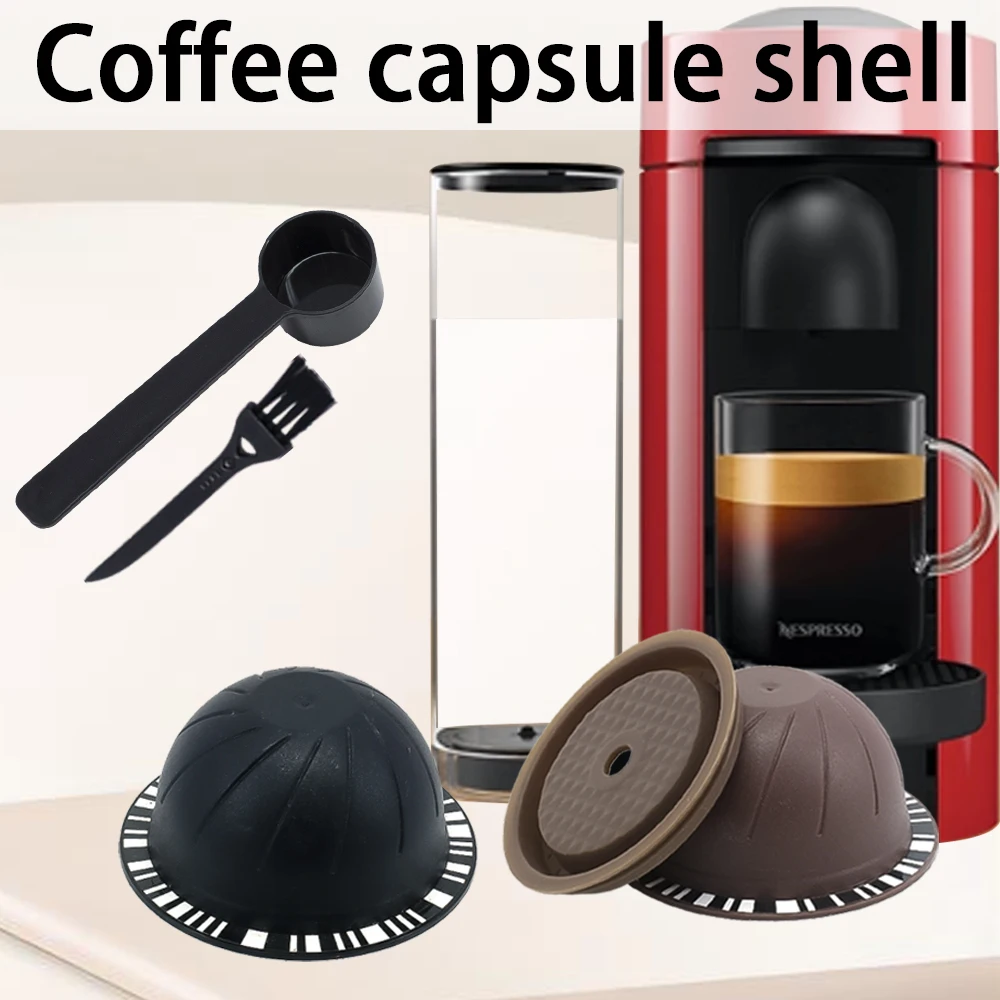 Kaffeekapsel, eigenständiger Kaffeepulver-Kaffeefilter, Kunststoffschale + Silikonhülle, wiederverwendbare Kapselschale Image