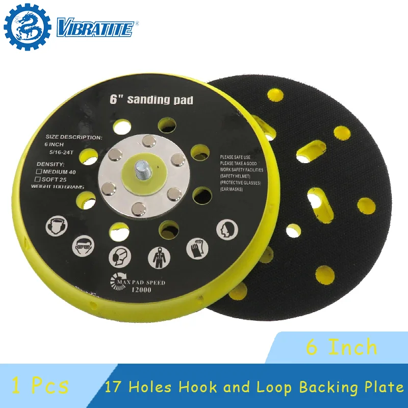 6 Zoll 17 Löcher Klettschleifer-Trägerplatte 150 mm kompatibel mit Festool RO1 ES150 ET2 ES150 ETS 150 für BO6030 und BO6040 Image