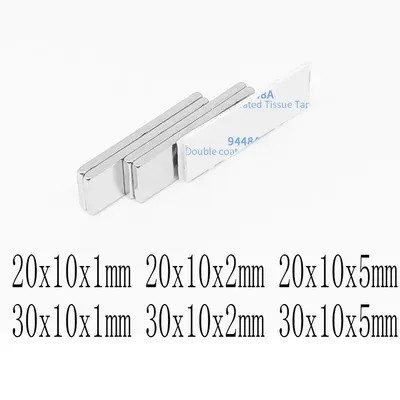 20 x 10 x 1 mm Blockmagnete 30 x 10 x 5 rechteckiger Magnet mit selbstklebendem Klebeband 20 x 10 x 1 für Zuhause, Kühlschrank, Büro, DIY 30 x 10 x 1