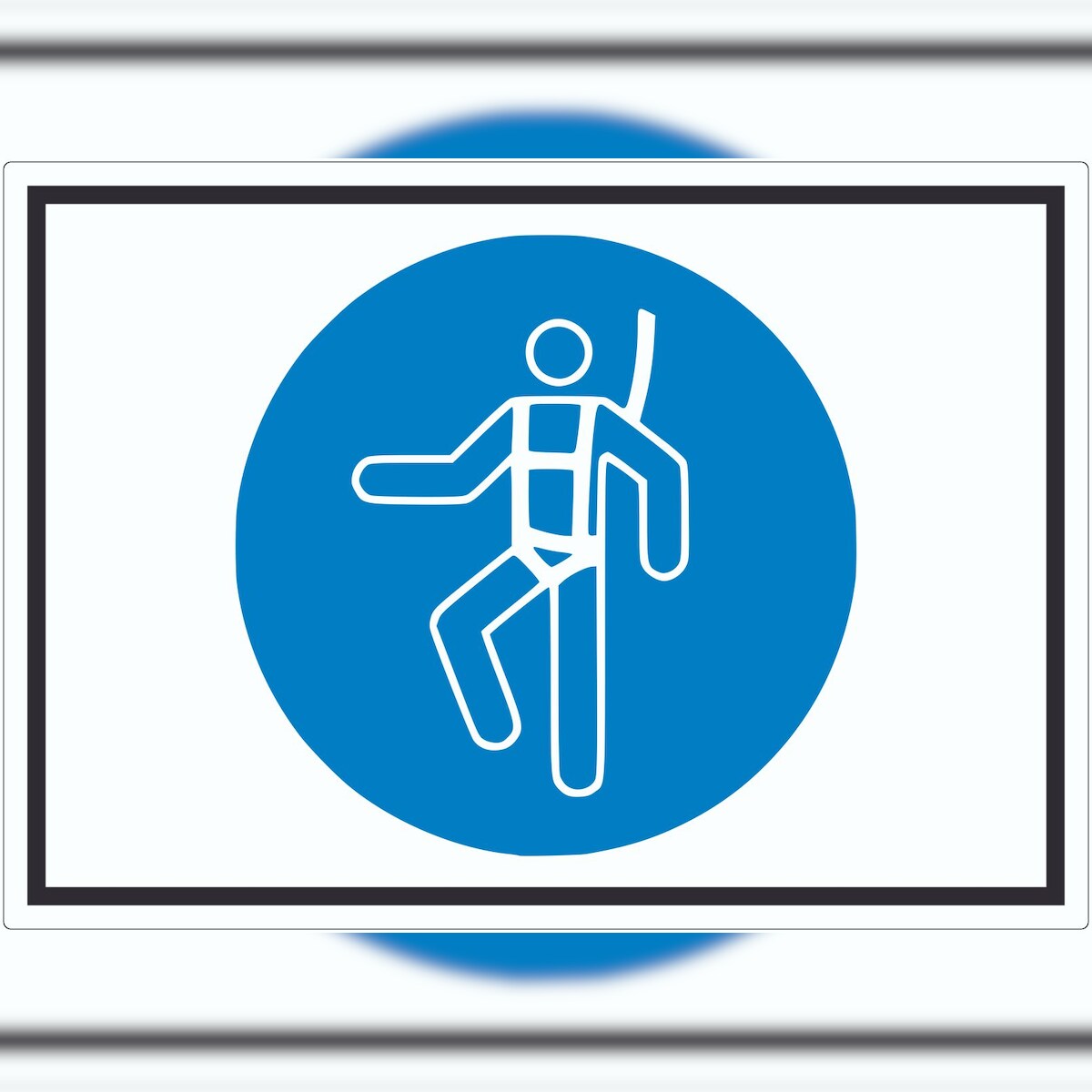 HB-Druck Auffanggurt benutzen Symbol Aufkleber A9 (37x52mm) Image