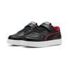 Sneaker PUMA "Scuderia Ferrari Caven 2.0 Sneakers Kinder", Kinder, Gr. 29, schwarz (schwarz rosso corsa rot), Obermaterial: Synthetik, Leder; Futter: Textil; Innensohle: Textil; Laufsohle: Gummi, Schuhe