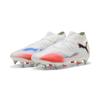 Fußballschuh PUMA "FUTURE 8 PRO MxSG Fußballschuhe Erwachsene", Gr. 45, weiß schwarz glowing rot, Obermaterial: Textil, Synthetik; Futter: Textil, Synthetik; Innensohle: Textil; Laufsohle: Synthetik, Schuhe
