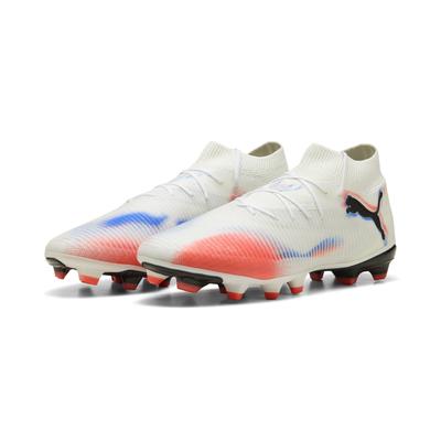 Fußballschuh PUMA "FUTURE 8 PRO FG/AG Fußballschuhe Erwachsene", Gr. 45, weiß schwarz glowing rot, Obermaterial: Textil, Synthetik; Futter: Textil, Synthetik; Innensohle: Textil; Laufsohle: Synthetik, Schuhe Image