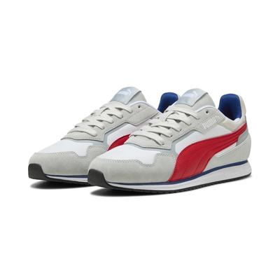 Sneaker PUMA "SOFTRIDE ST Miler Sneakers Erwachsene", Gr. 42.5, cool light gray for all time rot weiß, Obermaterial:, Leder; Futter: Textil; Innensohle: Textil; Laufsohle: Gummi, Schuhe Image