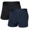 Saxx - Droptemp Cooling Cotton Trunk Fly 2-Pack - Alltagsunterwäsche Gr L blau/schwarz