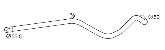 VEGAZ Abgasrohr VR-366 Mitte für VW 5Q0253201AG Image