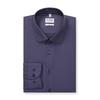 Businesshemd OLYMP "Level 5", Herren, Gr. 43, N-Gr, lila (viola), Web, Obermaterial: 97% Baumwolle, 3% Elastolefin, casual, hüftbedeckend, Langarm Manschette, Hemden, Body Fit, New York-Kentkragen, modisches Muster