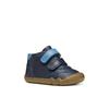 Klettboot GEOX "B STEPPIEUP BOY", Kinder, Gr. 27, blau (navy, blau), Glattleder, casual, Schuhe, Barfußschuh, Freizeitschuh mit Klettverschluss