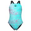 Arena - Girl's Multi Colours Swimsuit V Back - Badeanzug Gr 128 türkis