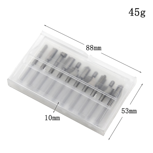 10-teiliges Fräser-Set 1/8 Zoll 3 mm Mini-Schaft-Schnellarbeitsstahl-Bohrer-Dateien drehbar für Holzschneidwerkzeuge Image
