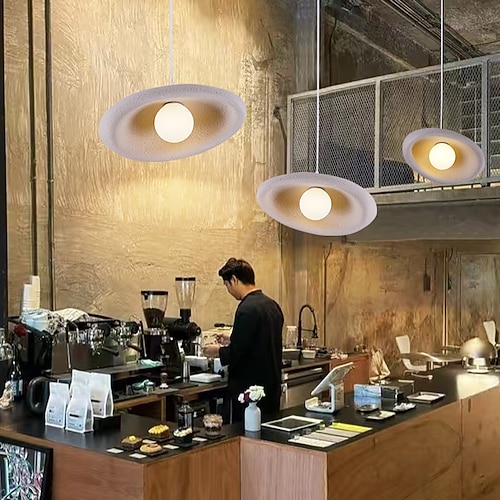 Hängeleuchte aus Polystyrol-Kunststoff, moderne 1-flammige LED, 15,5 cm Höhe, warmweißes/weißes Licht, G9, verstellbare Kette Image