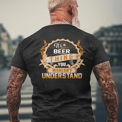 T-Shirt Bayerisch München Deutsch alpin T-Shirt Ärmel Grafik für Herren Erwachsene Heißprägen für Karneval Oktoberfestbier Party Alltagstauglich Image
