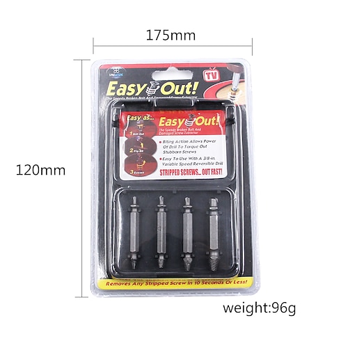 4/5/6pcs s2 beschädigtes Schraubenausdreher-Bohrer-Set zum einfachen Herausnehmen gebrochener Schraubenbolzen-Entferner abisolierter Schraubenausdreher-Abbruchwerkzeuge Image