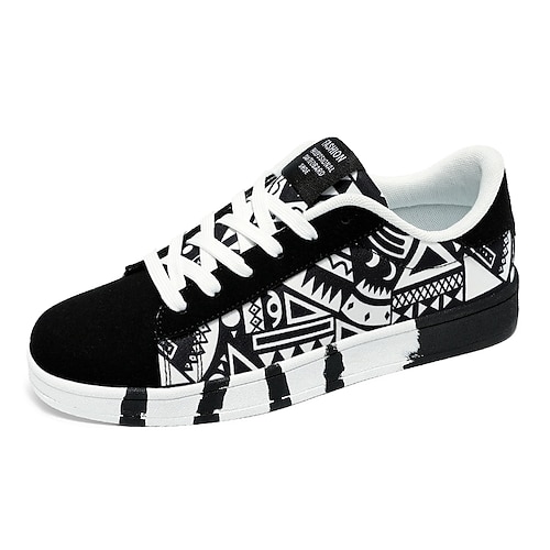 Rote Sneaker mit Grafikdruck für Herren, trendige Freizeitschuhe für Streetwear, Sport und Wochenendausflüge Image
