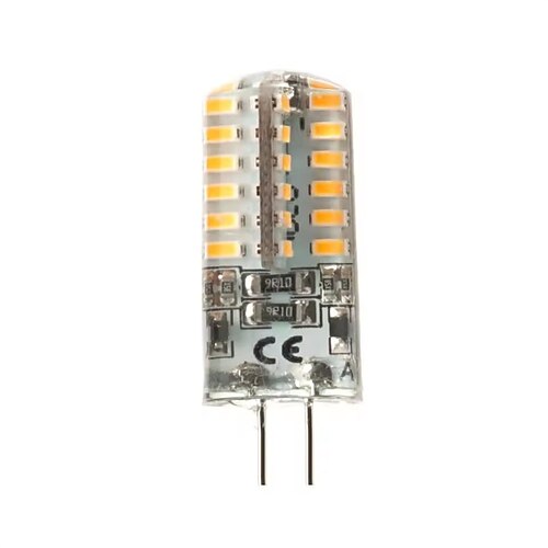 10 stücke dimmbare g4 led-lampe 2w 3w dc12v 3014smd silikon lampe warm weiß/weiß l 360 grad winkel led licht Image