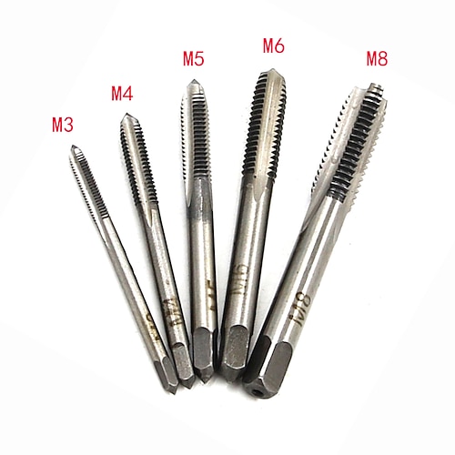 gewindebohrer lager stahl kegelspitze rechts gerade genute maschinengewindebohrer m3-m12 für metallbearbeitung formbearbeitung gewindewerkzeug Image