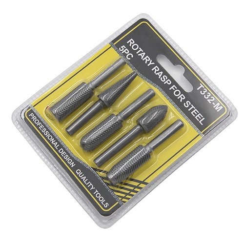 5 stücke rotierende datei stahlfeile blase schale zimmermann diy weiche metall trimmen set metall schleifen reparatur werkzeug Image