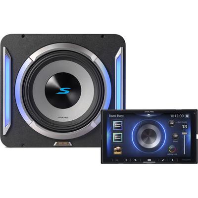 Alpine ILX-W670-S + S2-SB12 Digital Multimedia Receiver + Subwoofer