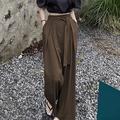 Femmes Jambe large Chinos Occasionnel Longueur mollet Naturel Uni Poches Latérales in in france they say Pontalon wide leg Confortable Respirabilité Décontracté Quotidien Noir Rouge Vert Café