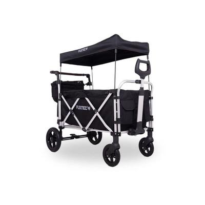 Bollerwagen faltbar FX-CTL950 Schwarz mit Dach - Transportwagen klappbar Hecktasche, Image